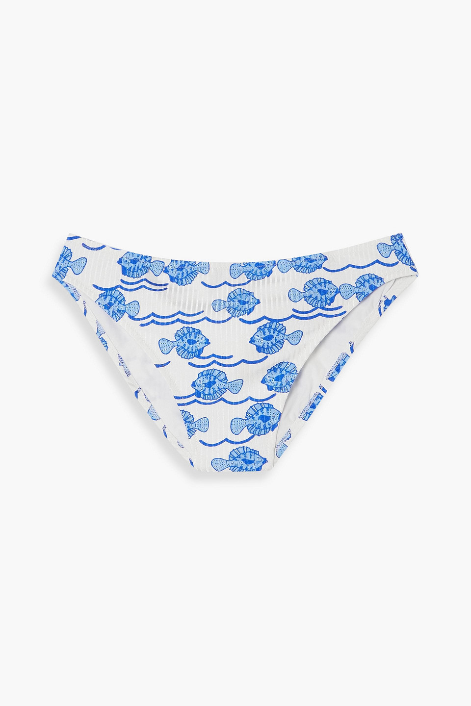 FISCH Lorient printed ribbed mid-rise bikini briefs