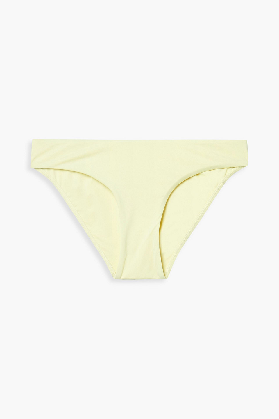 Bondi Born Nadia Mid-rise Bikini Briefs In Pastel Yellow