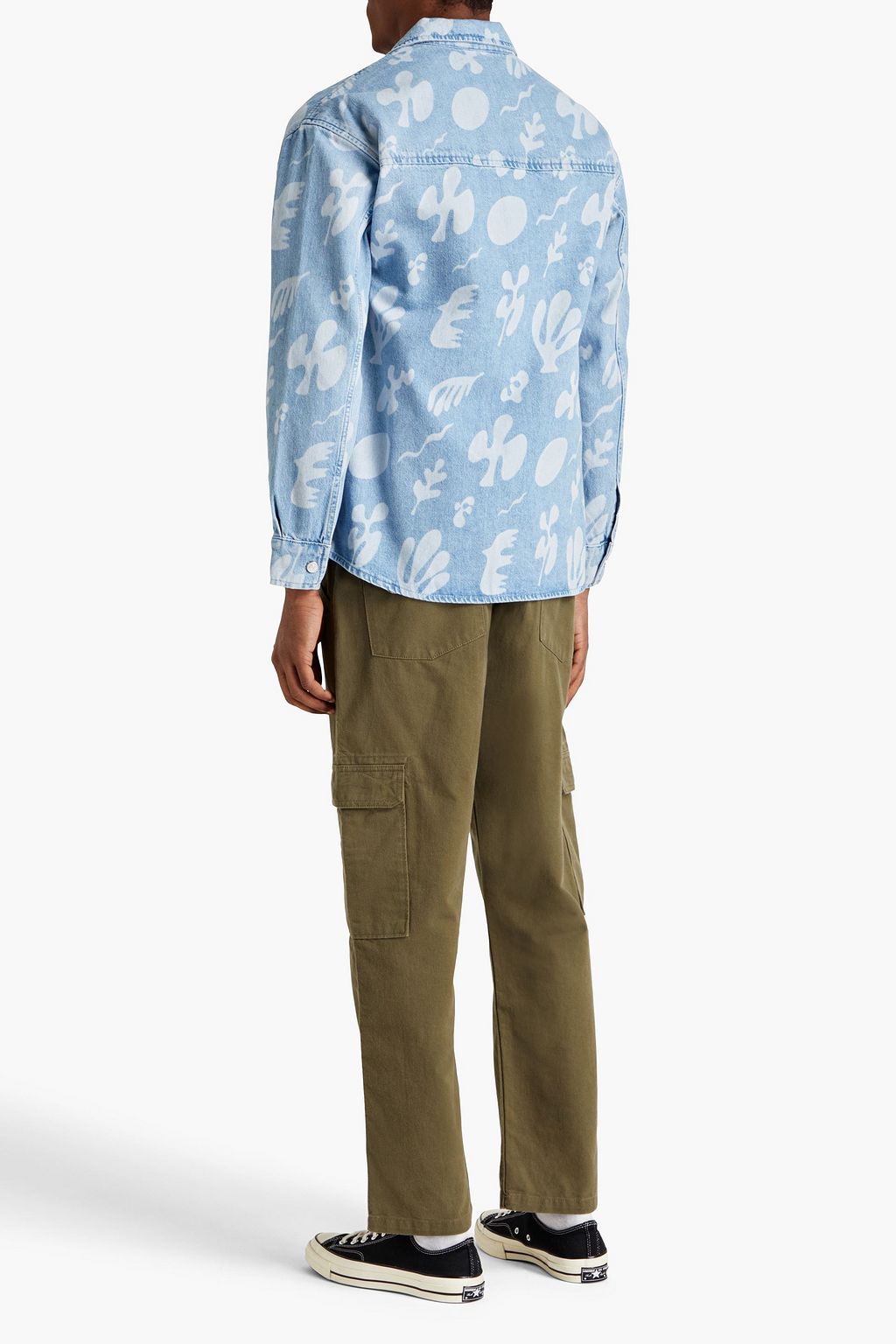 FRAME Printed denim shirt