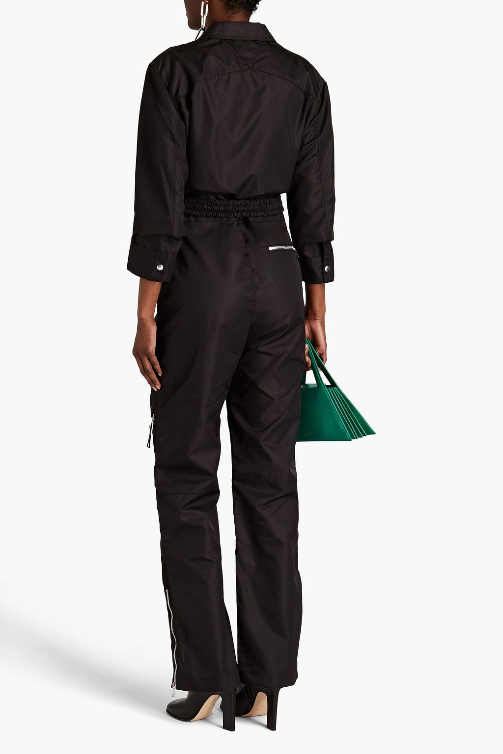 BOTTEGA VENETA Zip-detailed shell jumpsuit