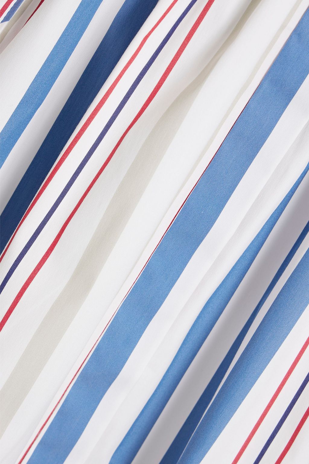 OSCAR DE LA RENTA Striped cotton-blend poplin shirt dress