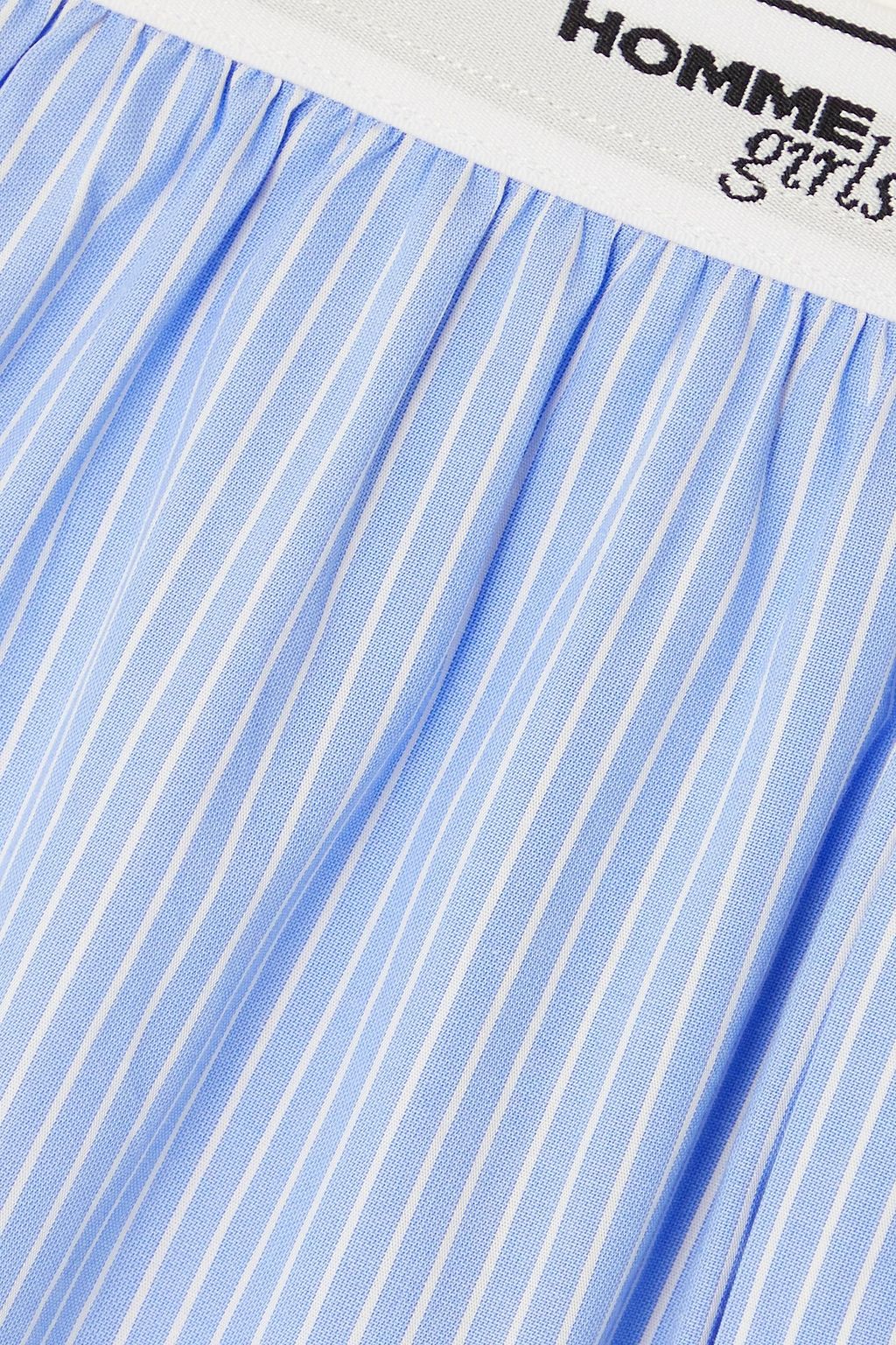 HOMMEGIRLS Pinstriped cotton-poplin pajama shorts