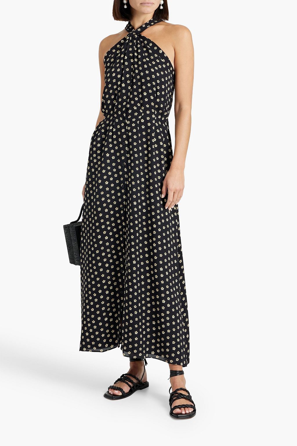 OSCAR DE LA RENTA Floral-print silk-chiffon maxi dress