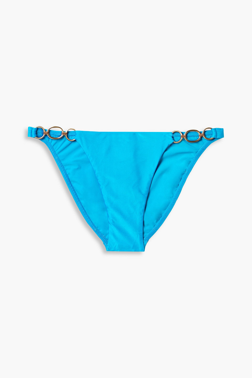 Vix Paula Hermanny Amalfi Embellished Low-rise Bikini Briefs In Azure