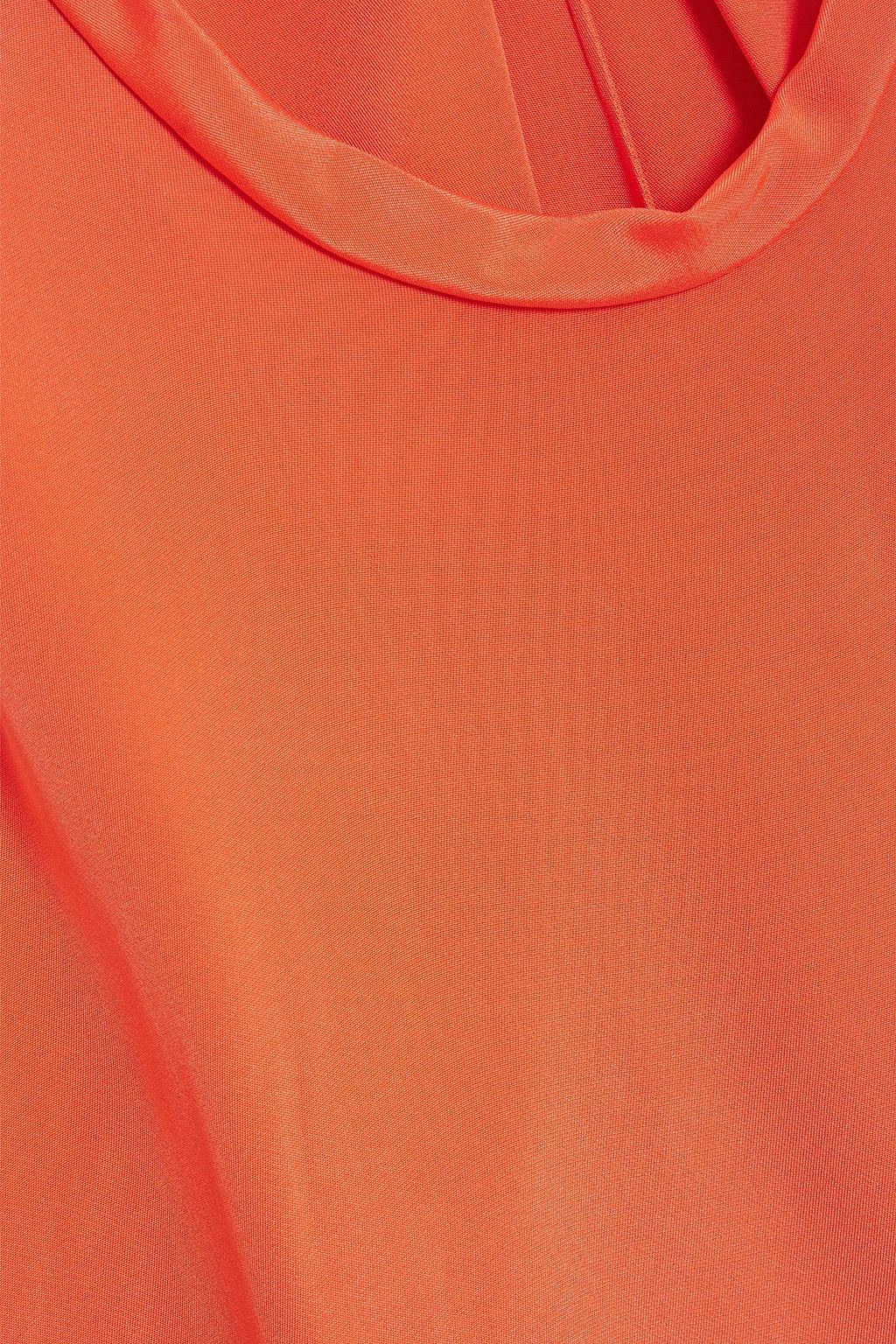 VALENTINO GARAVANI Draped pleated silk mini dress