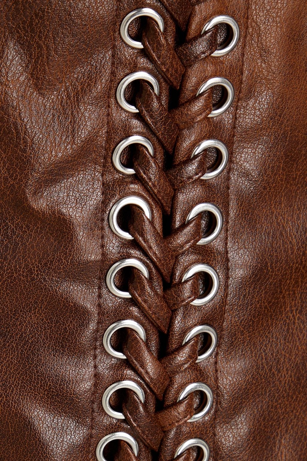 ROTATE BIRGER CHRISTENSEN Lace-up faux leather mini dress