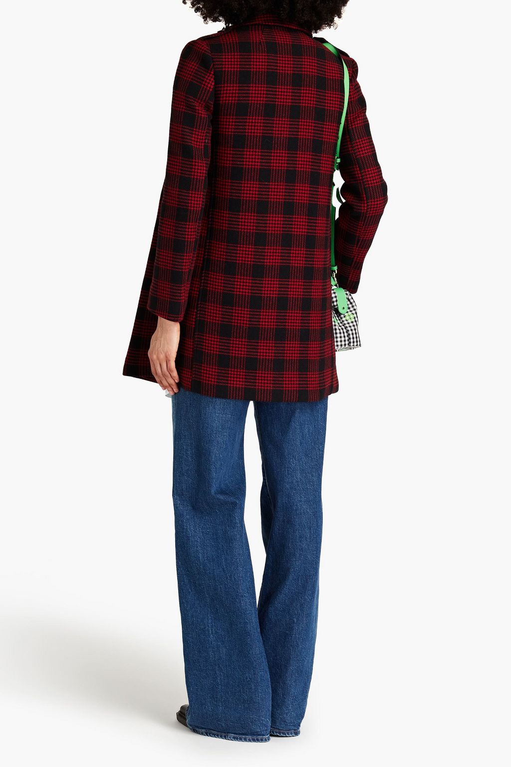 REDVALENTINO Prince of Wales checked tweed coat