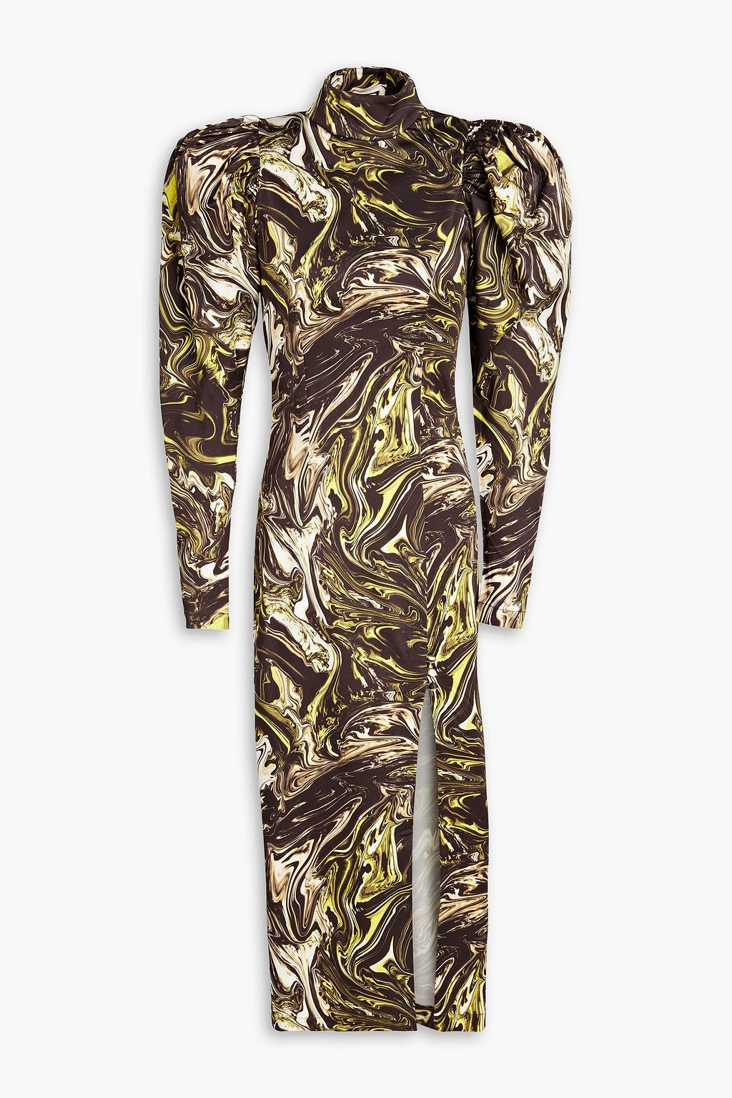 Stretch satin midi dress hotsell