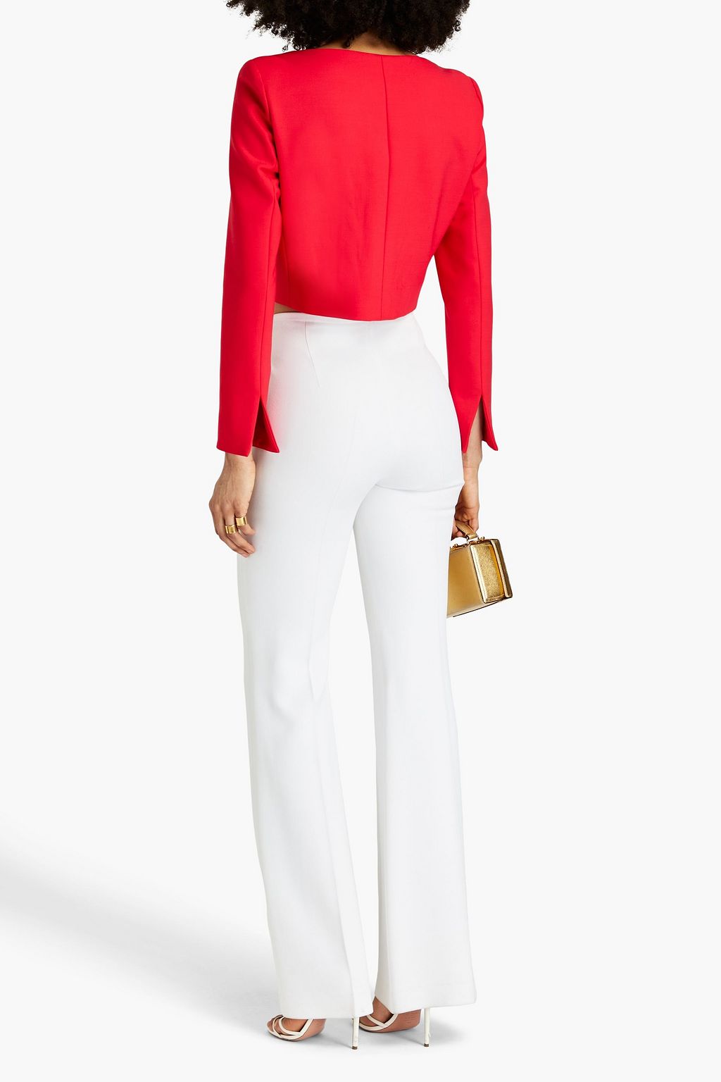OSCAR DE LA RENTA Cropped Jacke aus einer Wollmischung