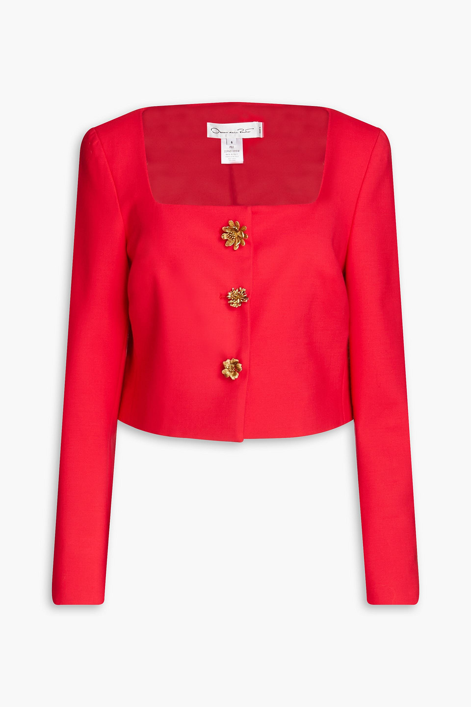 Cropped wool-blend jacket