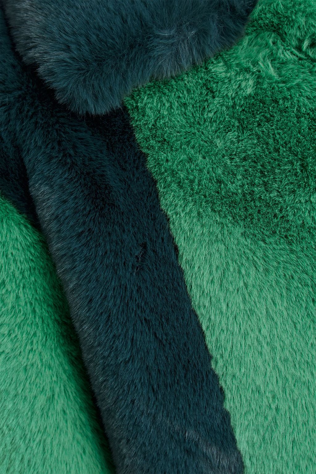 ROTATE BIRGER CHRISTENSEN Cropped two-tone faux fur coat