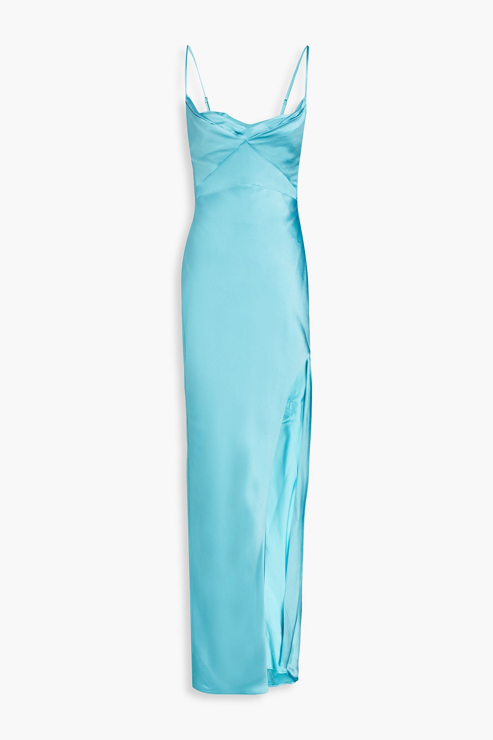 NICHOLAS COWL DRAPED SATIN MAXI DRESS,3074457345636571675