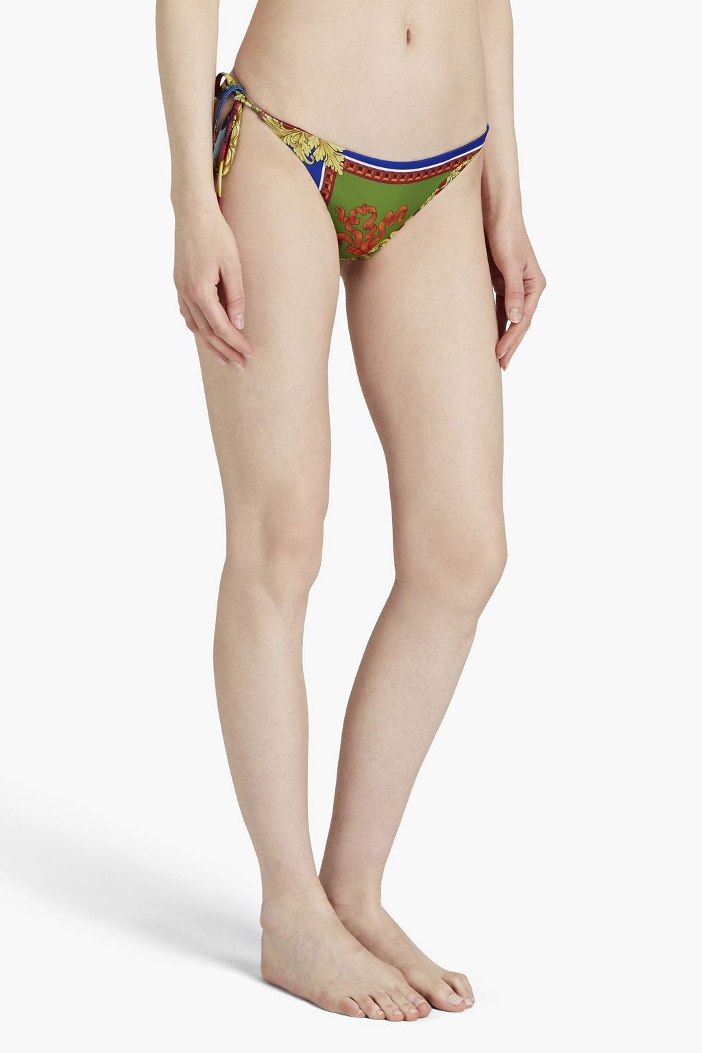 VERSACE Tief sitzendes Bikini-Höschen mit Print