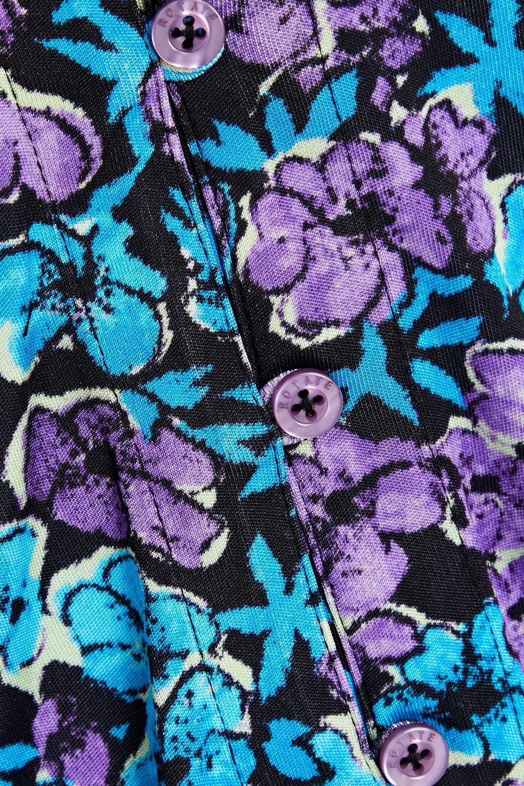 ROTATE BIRGER CHRISTENSEN Mariah floral-print satin-jersey shirt