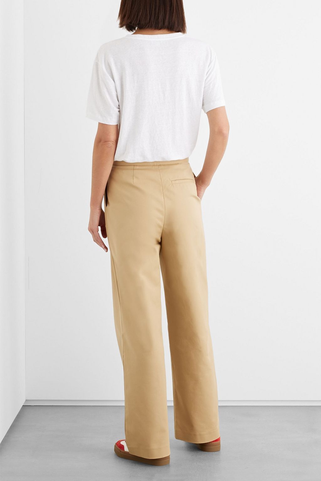 IRIS & INK Thea linen-blend jersey T-shirt