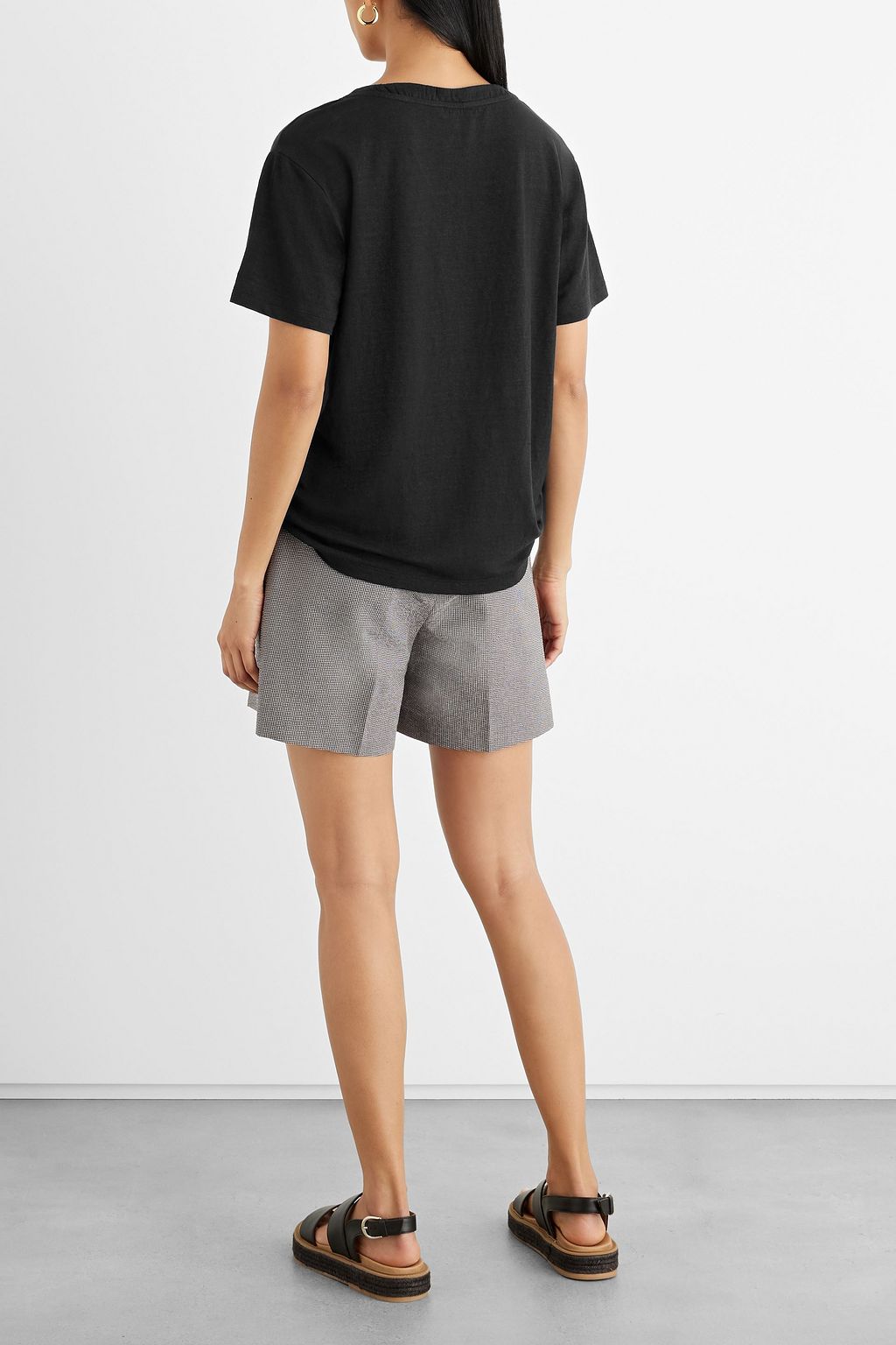 IRIS & INK Tessa stretch-linen jersey T-shirt