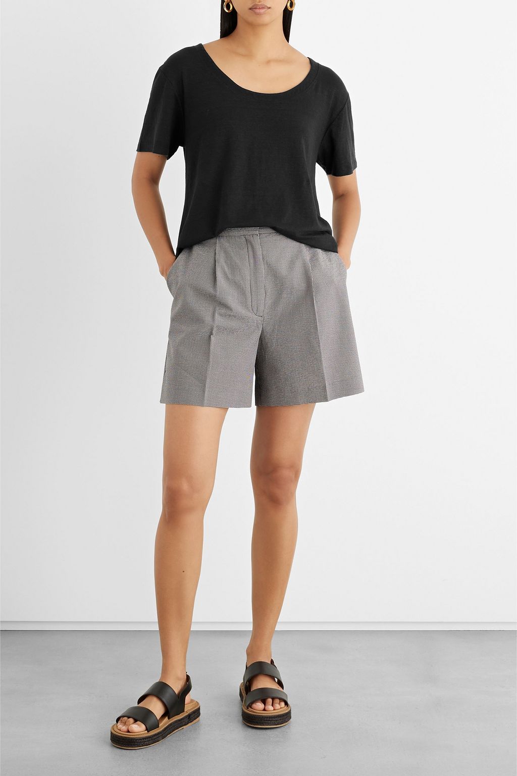 IRIS & INK Tessa stretch-linen jersey T-shirt