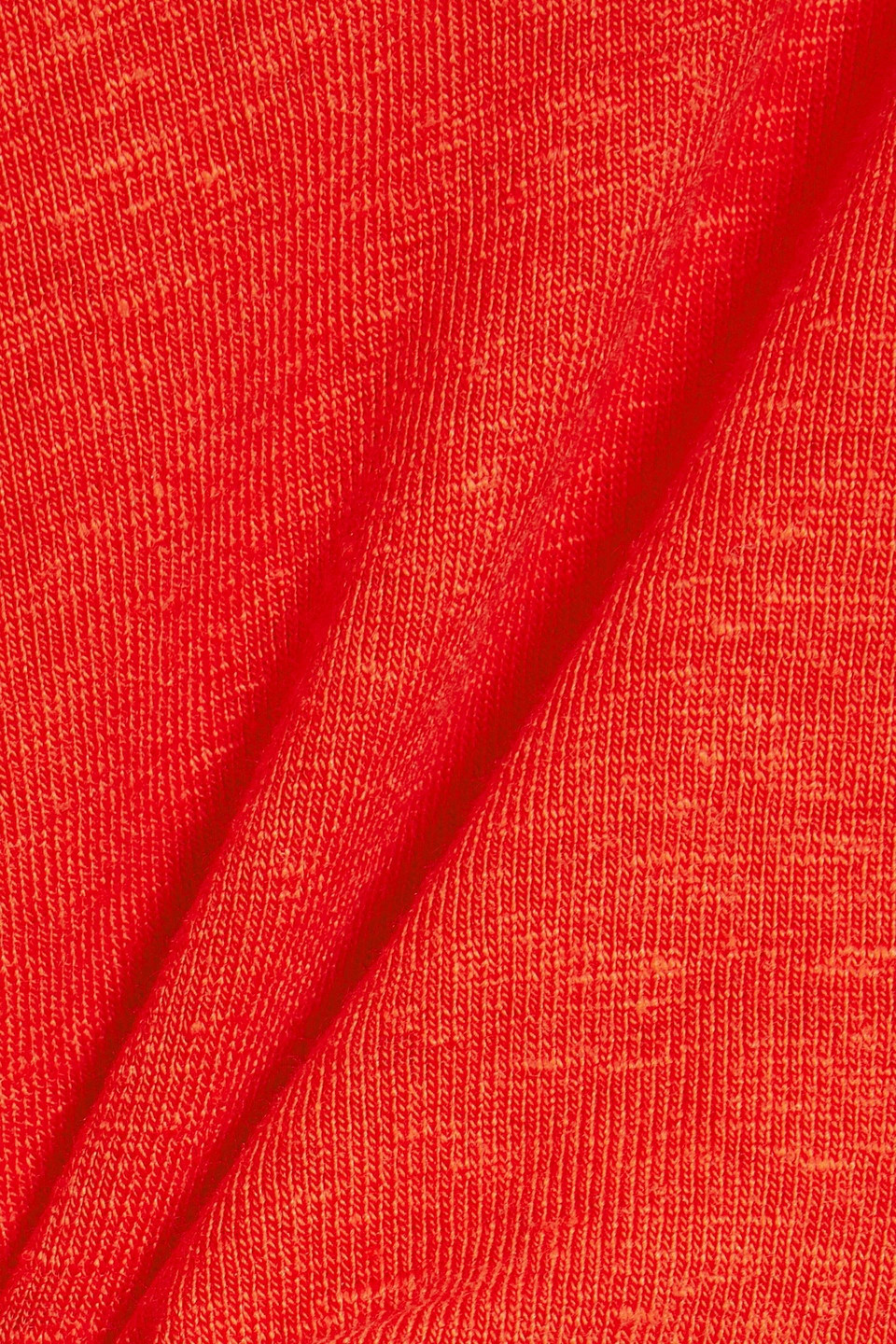 Shop Iris & Ink Thea Slub Linen-blend Jersey T-shirt In Tomato Red