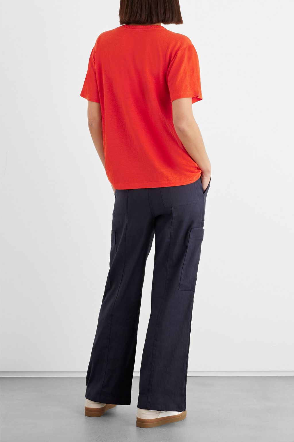 IRIS & INK Thea linen-blend jersey T-shirt