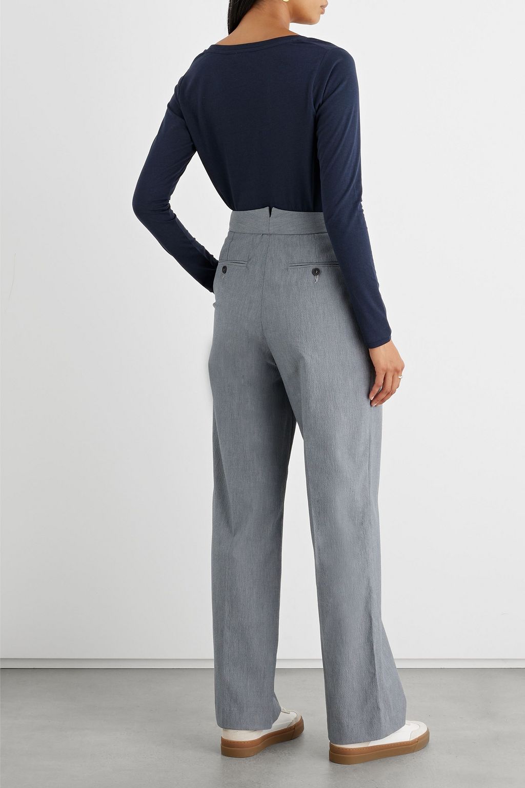IRIS & INK Tia Lyocell and cotton-blend jersey top