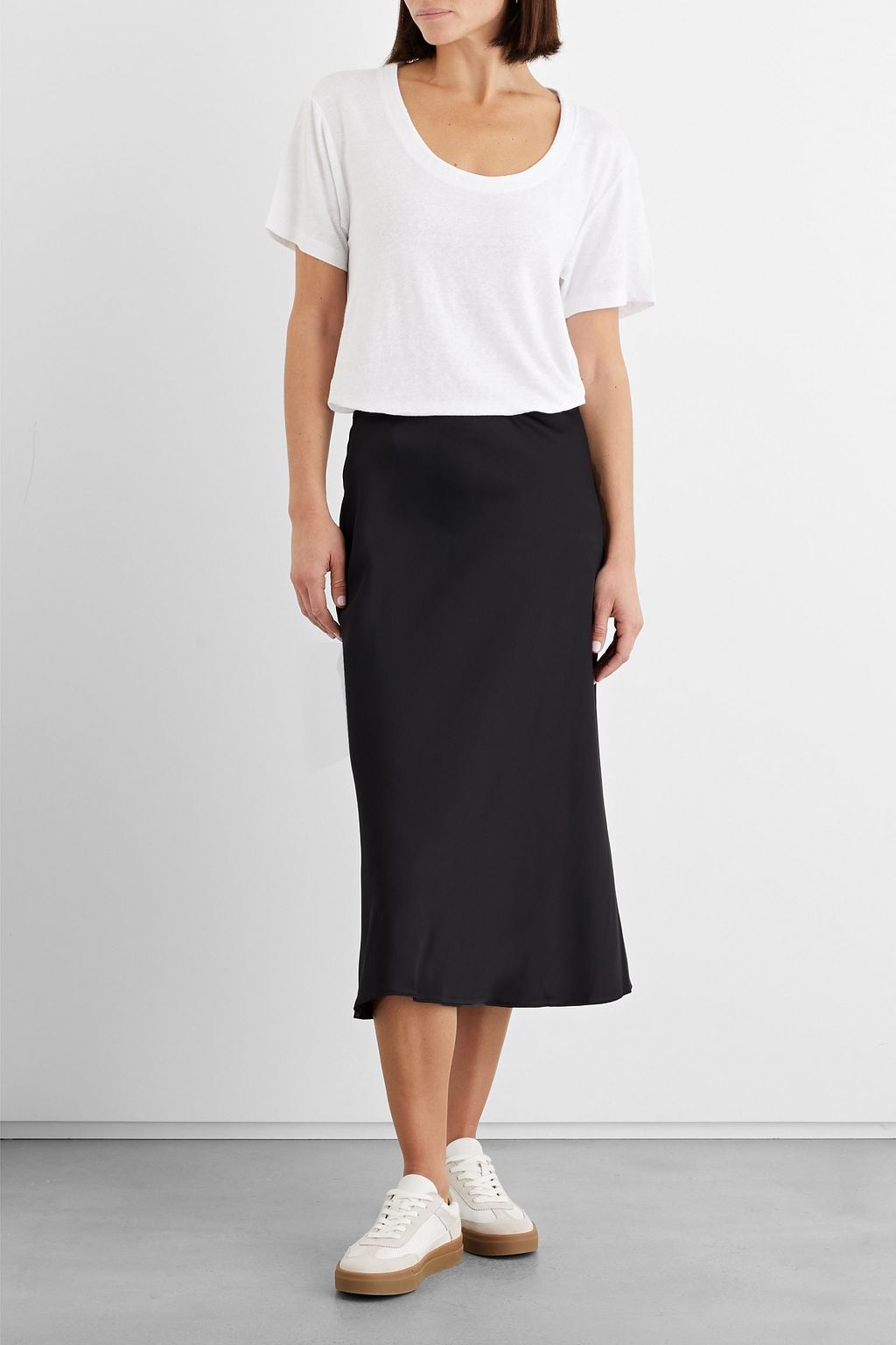 IRIS & INK Tessa stretch-linen jersey T-shirt