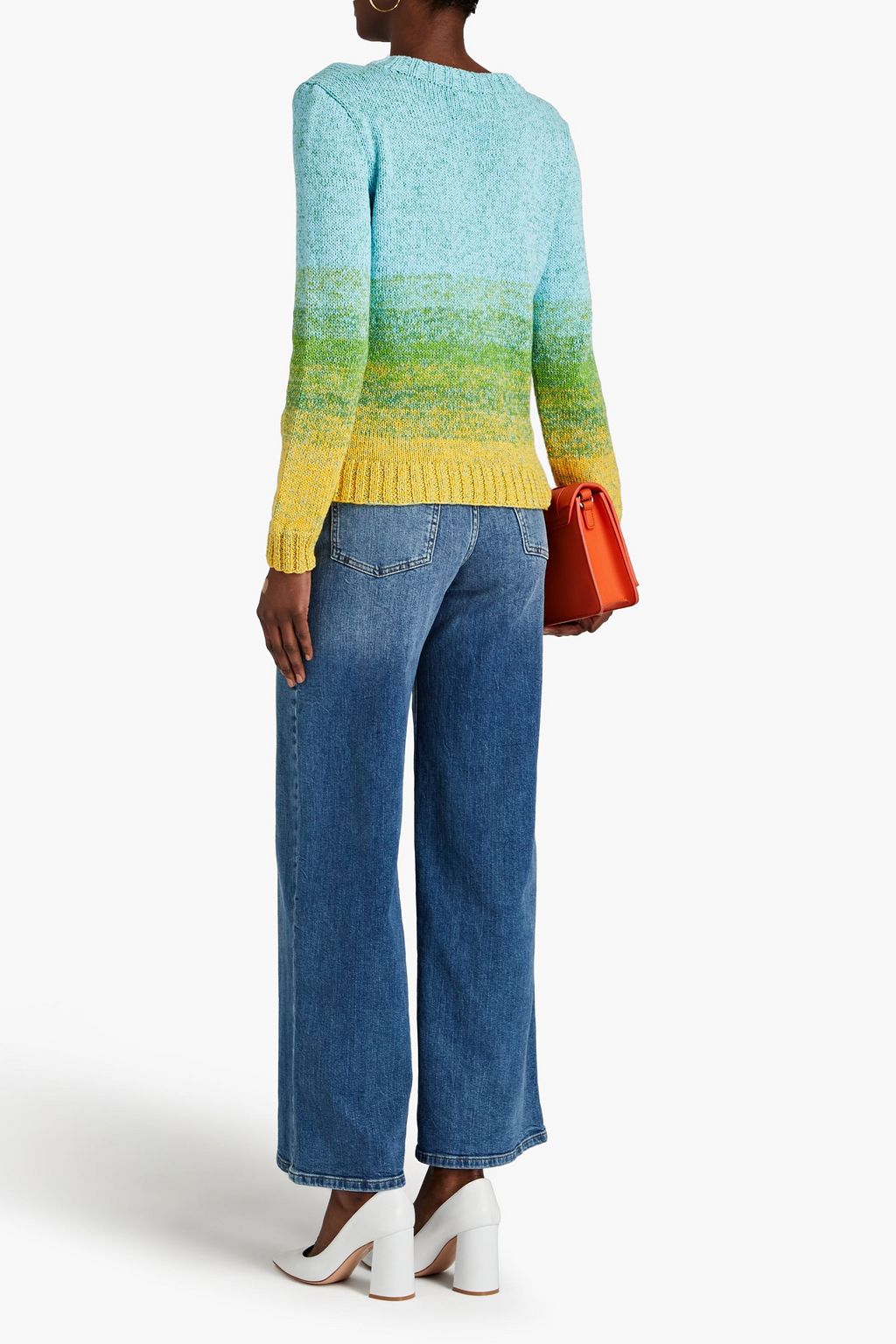 OSCAR DE LA RENTA Pullover aus Baumwolle mit Farbverlauf