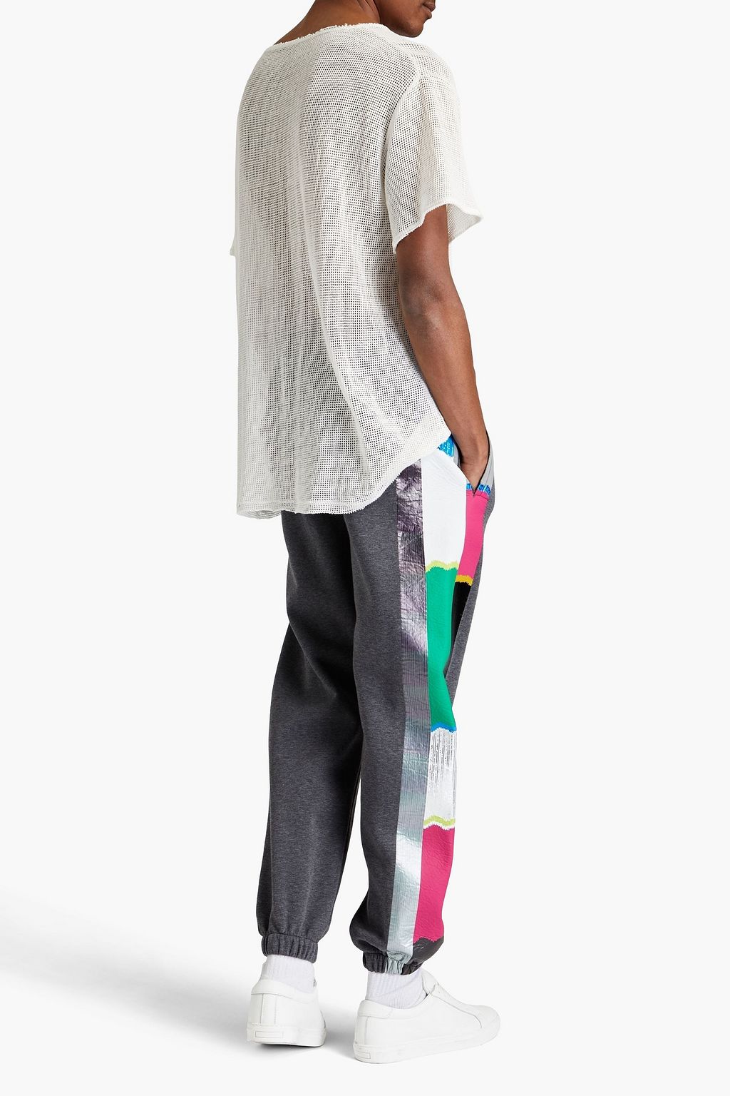 DOLCE & GABBANA Printed cotton-jersey track pants