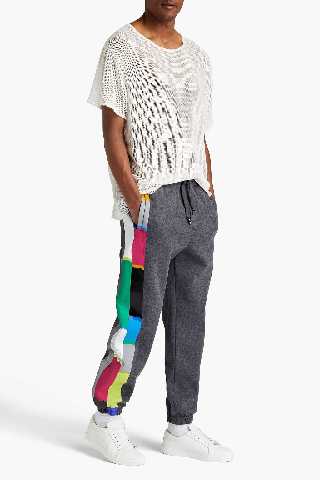 DOLCE & GABBANA Printed cotton-jersey track pants