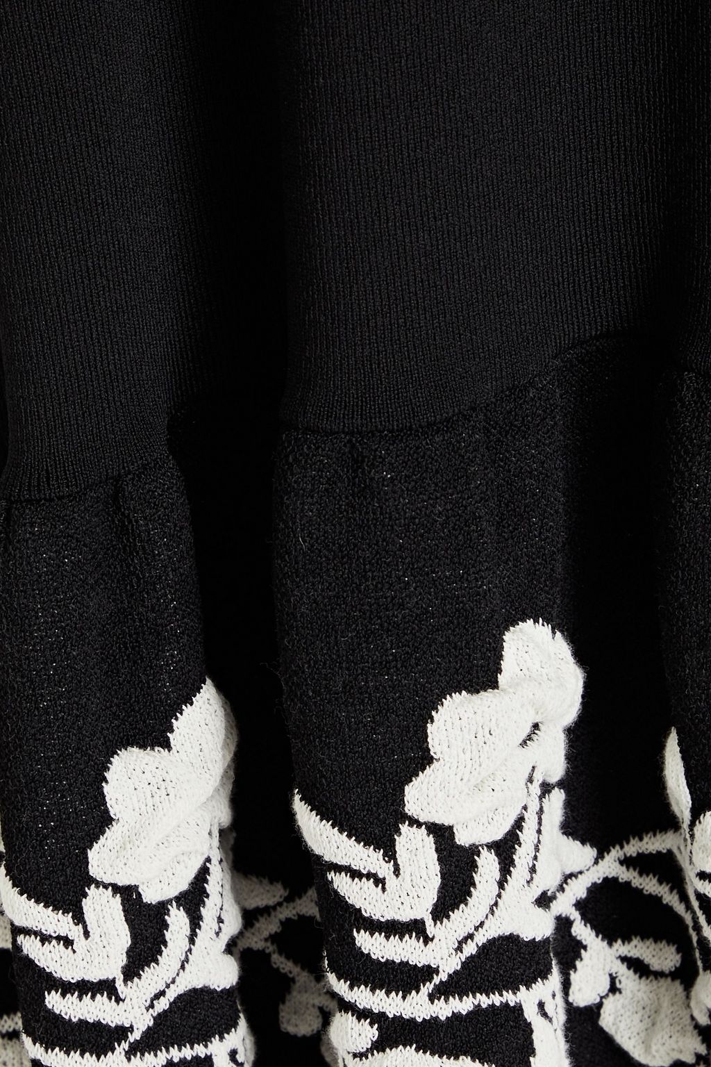 REDVALENTINO Ruffled jacquard-knit mini dress