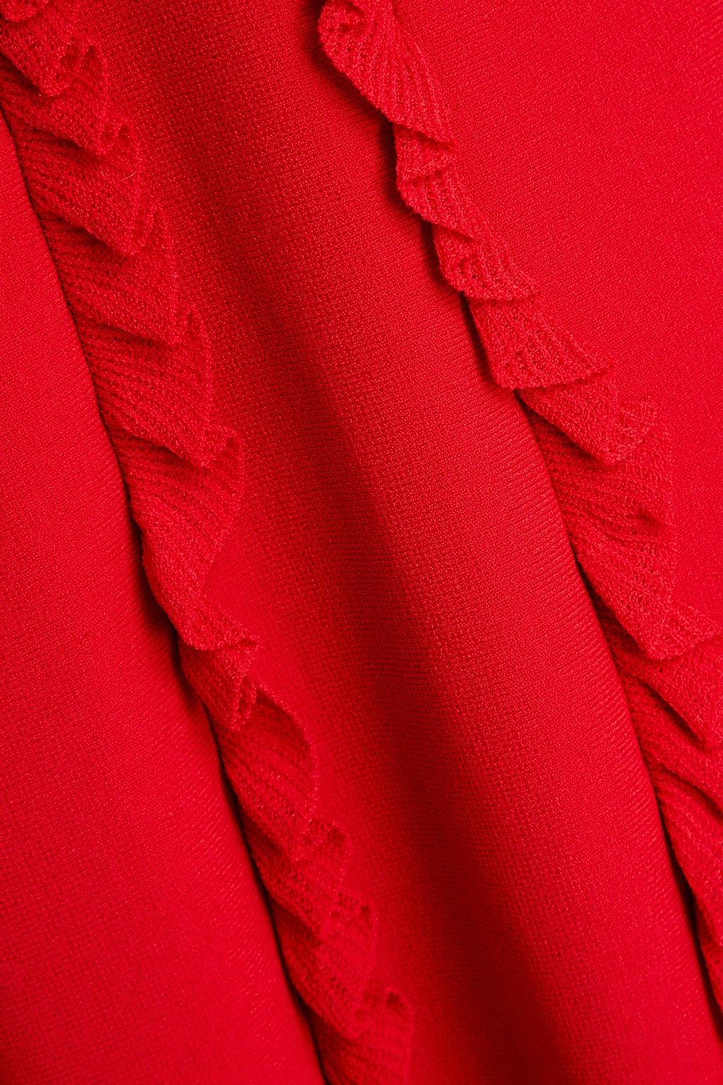 VALENTINO GARAVANI Ruffled knitted mini dress