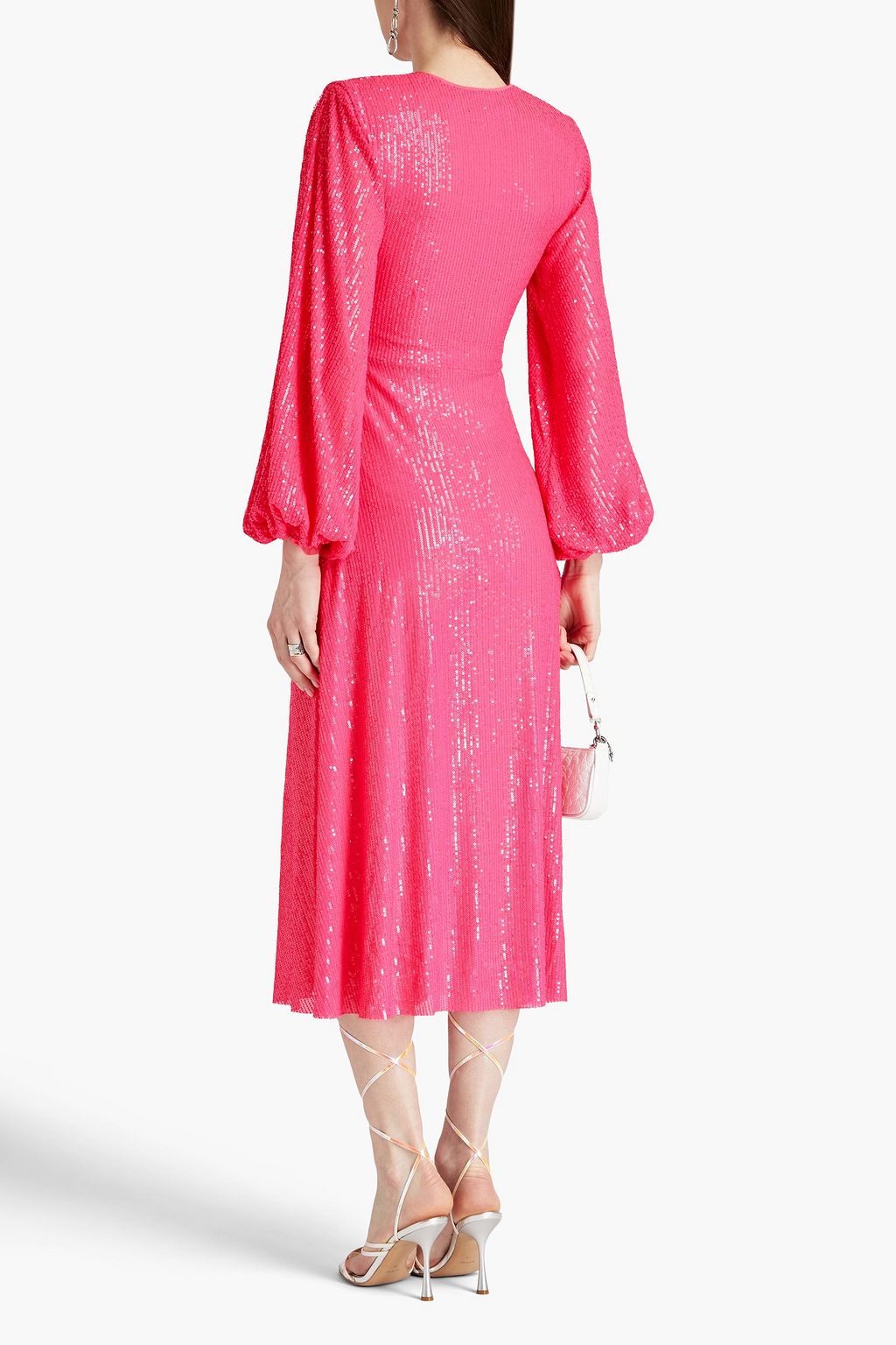 ROTATE BIRGER CHRISTENSEN Sequined stretch-mesh midi dress