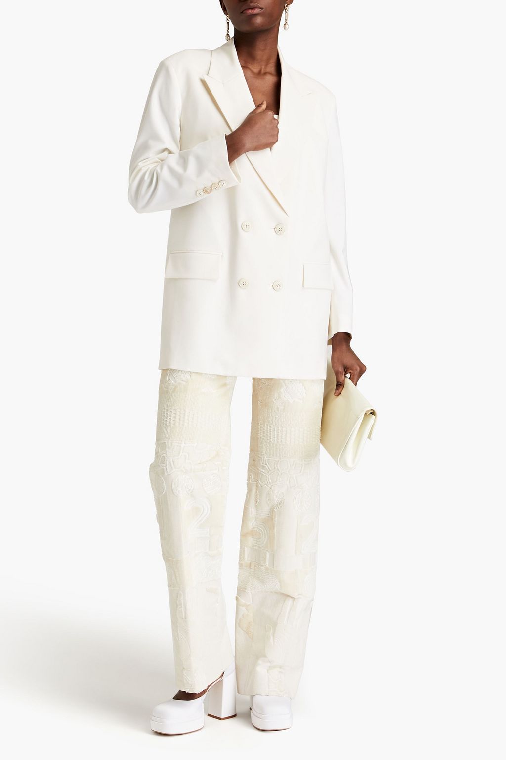 VALENTINO GARAVANI Double-breasted crepe blazer