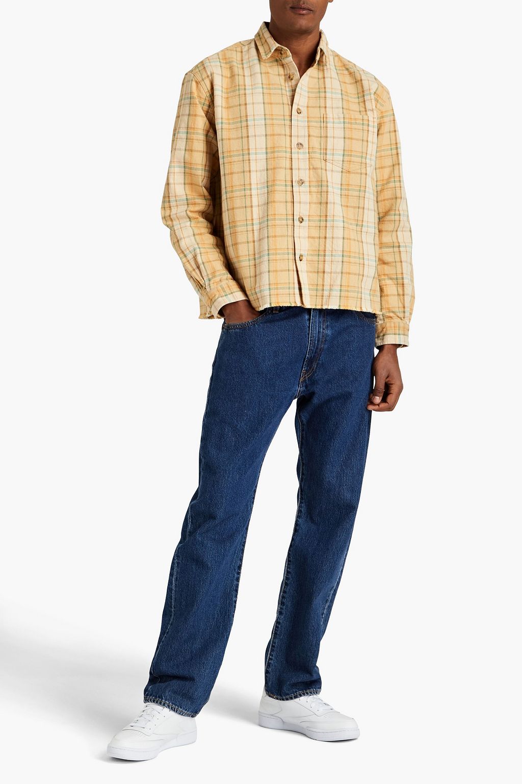 JOHN ELLIOTT Hemi checked cotton-jacquard shirt