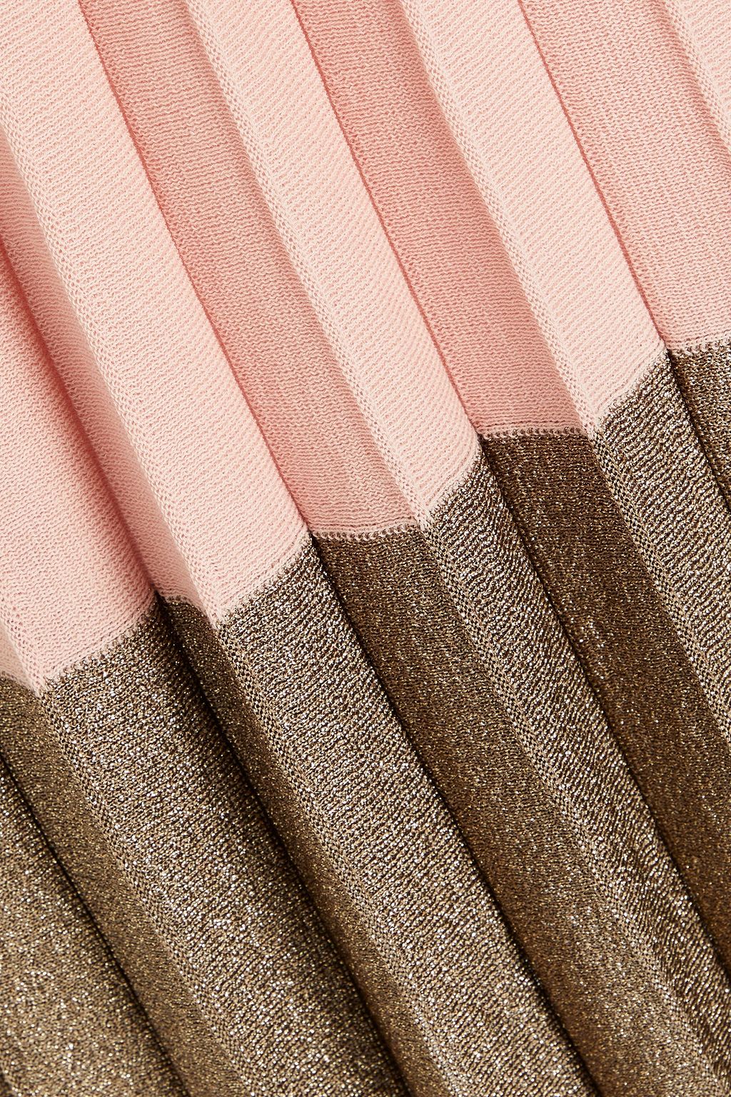 REDVALENTINO Pussy-bow pleated cotton-blend dress