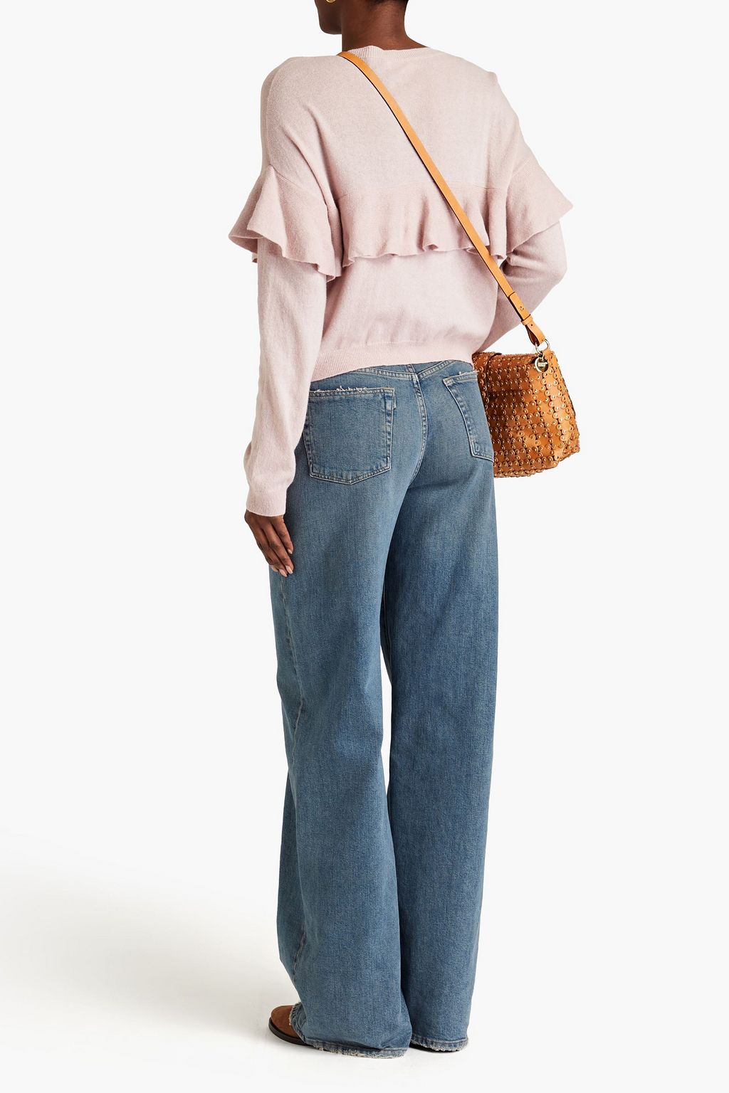 REDVALENTINO 러플 장식 니트 스웨터