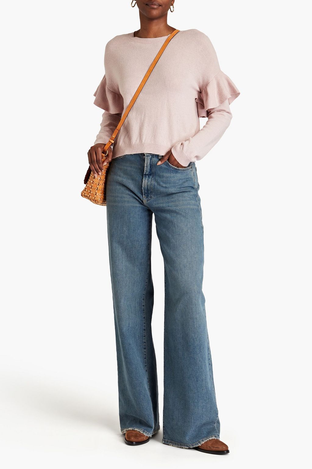 REDVALENTINO 러플 장식 니트 스웨터