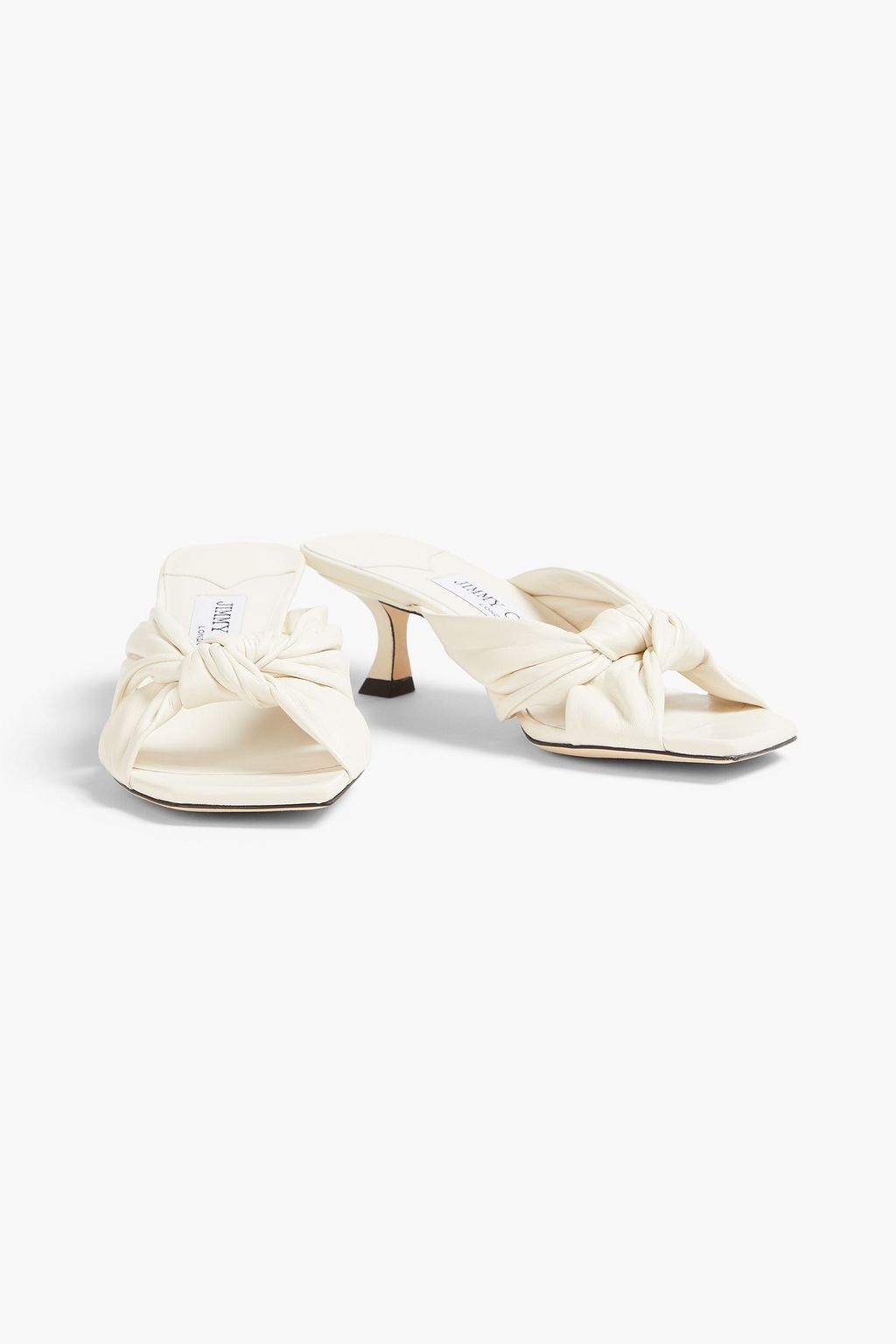JIMMY CHOO Avenue 50 knotted leather mules