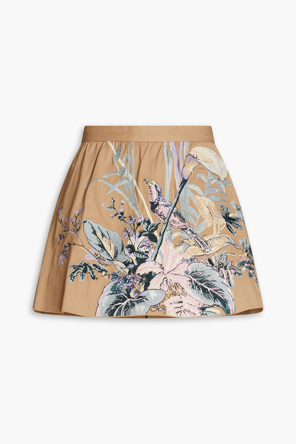 Redv Shorts Aus Baumwoll-twill Mit Stickereien In Sand