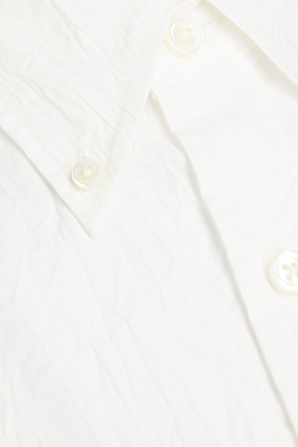 JOHN ELLIOTT Crinkled cotton-blend poplin shirt