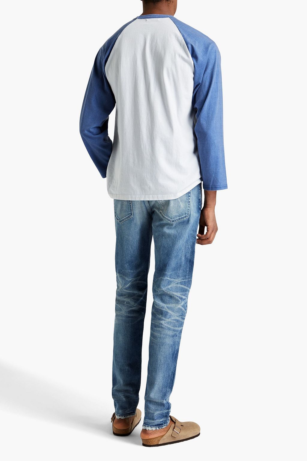 JOHN ELLIOTT Two-tone cotton-jersey T-shirt