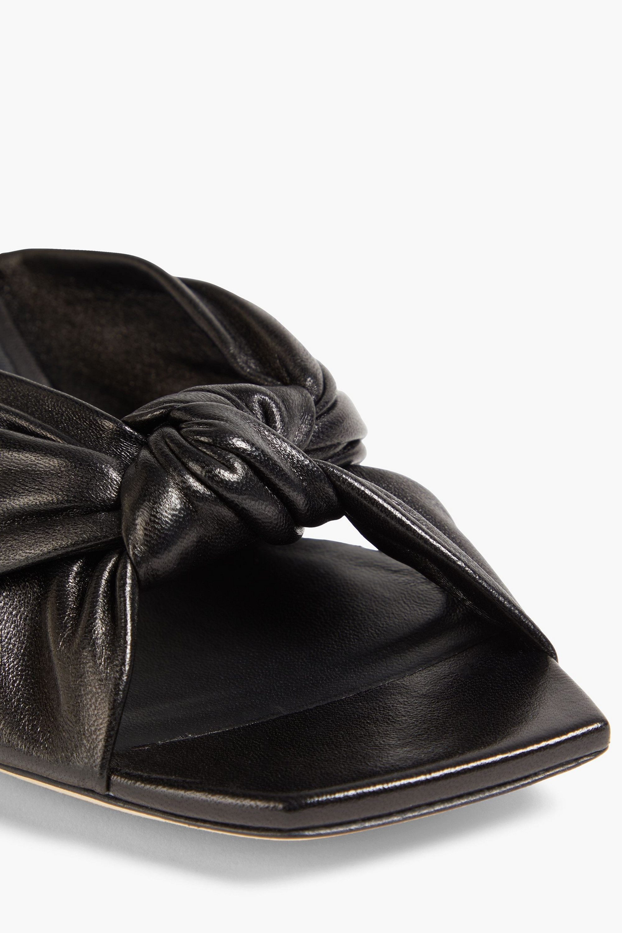 JIMMY CHOO - Avenue 50 knotted leather mules | Plush