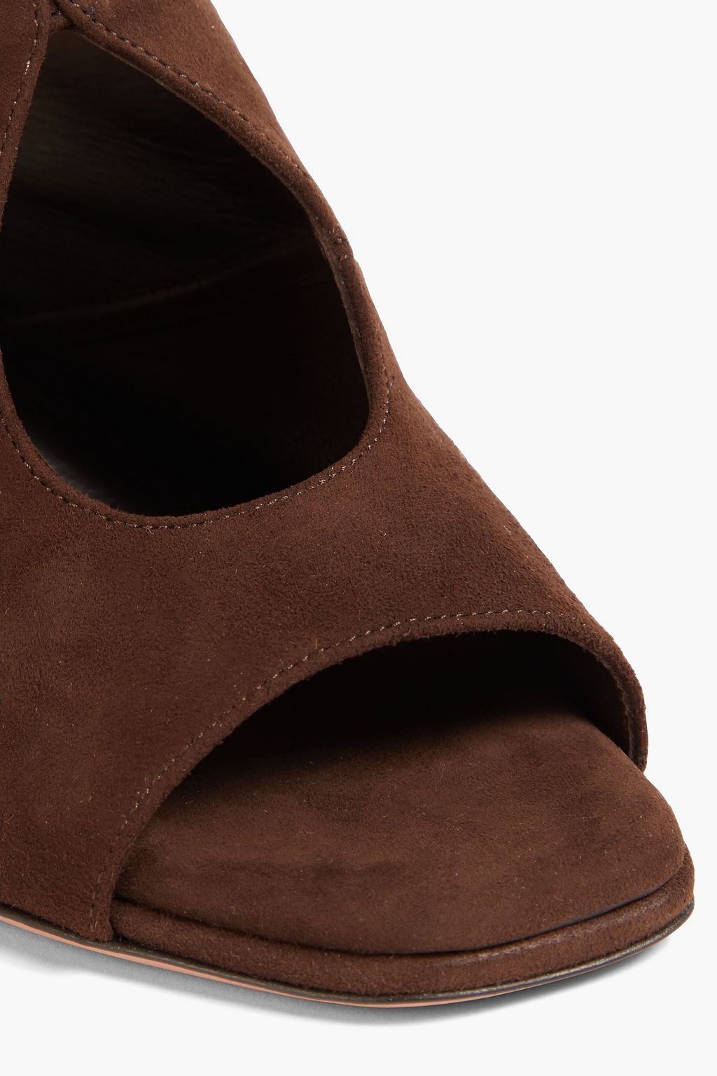AQUAZZURA Sexy Thing 75 cutout suede mules