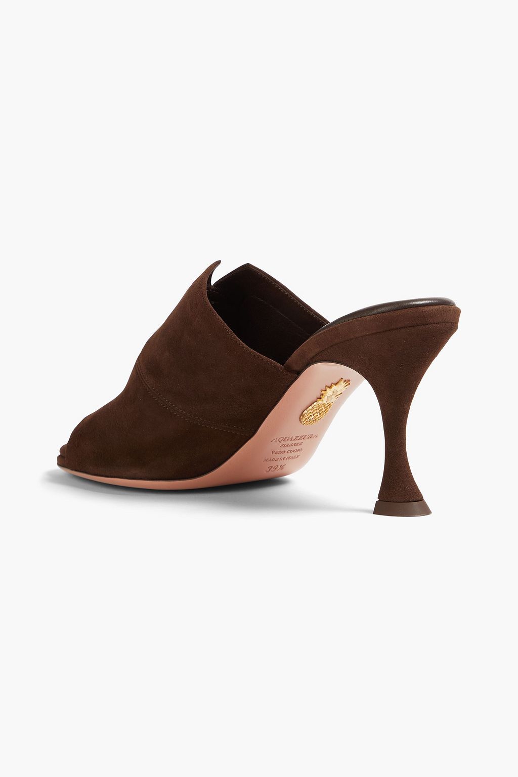 AQUAZZURA Sexy Thing 75 cutout suede mules