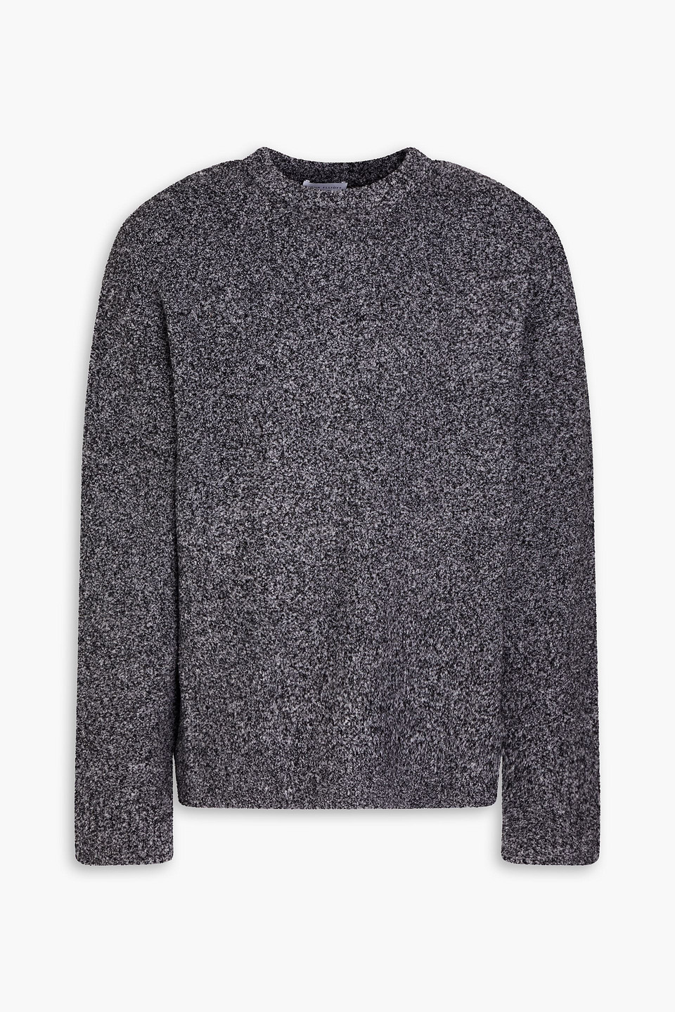 John Elliott Bouclé-knit Merino Wool-blend Sweater In Dark Gray