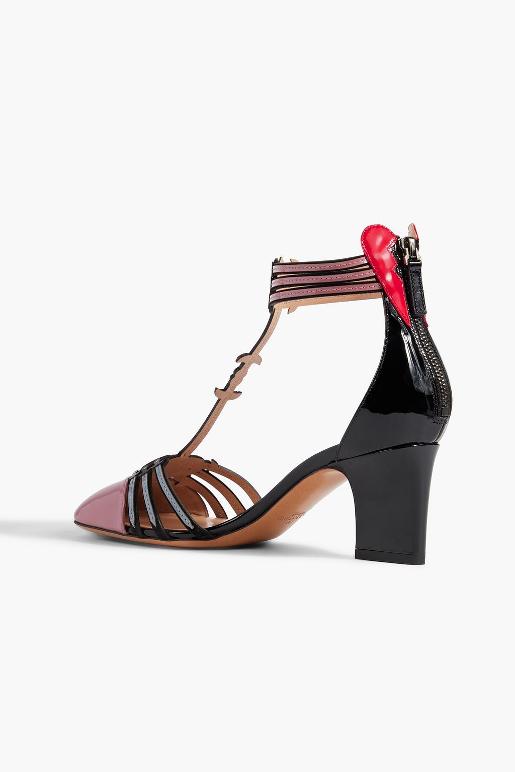 VALENTINO GARAVANI Broken Heart Rockblade patent-leather pumps