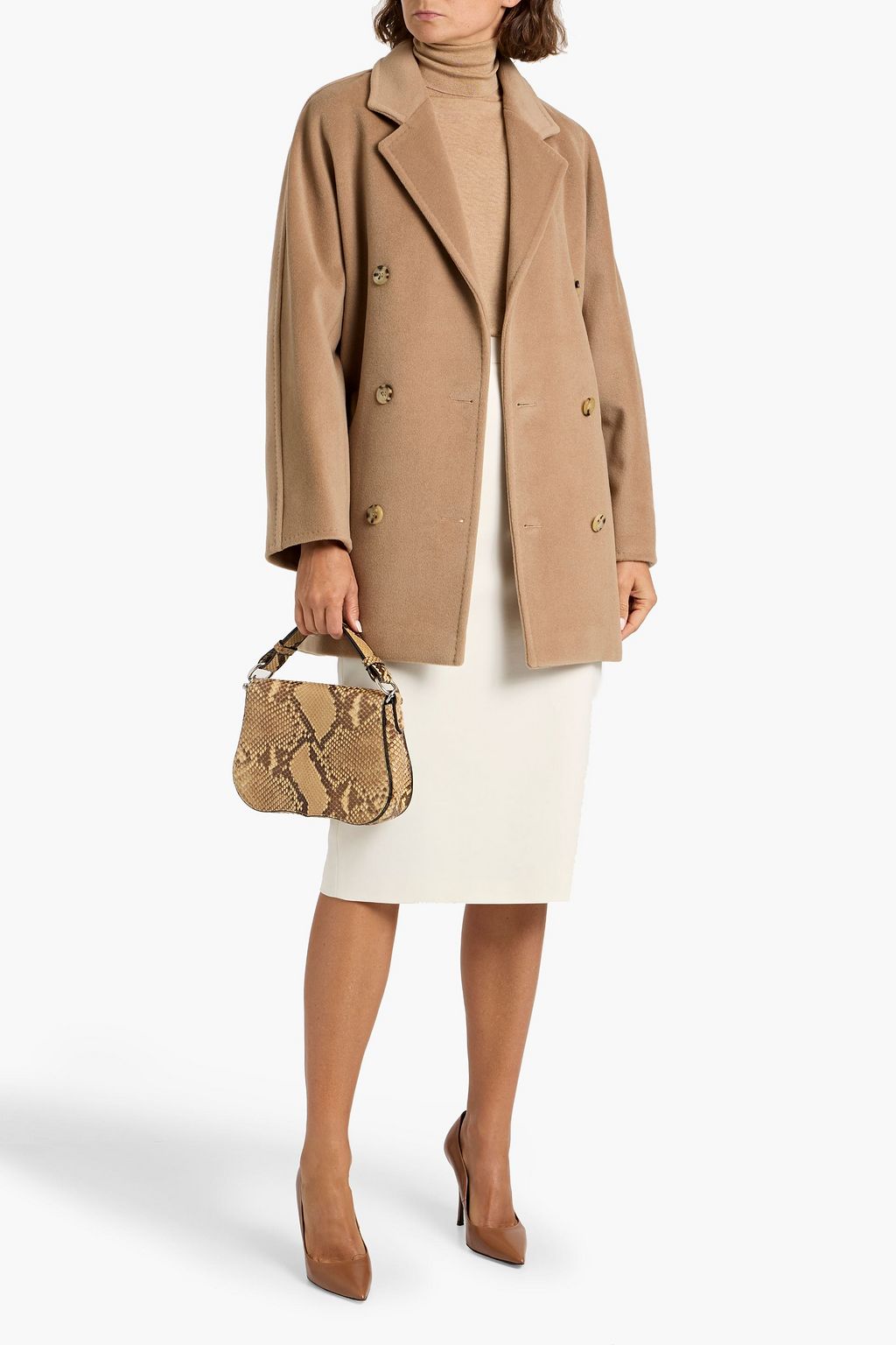 MAX MARA Rebus double-breasted wool and cashmere-blend felt coat