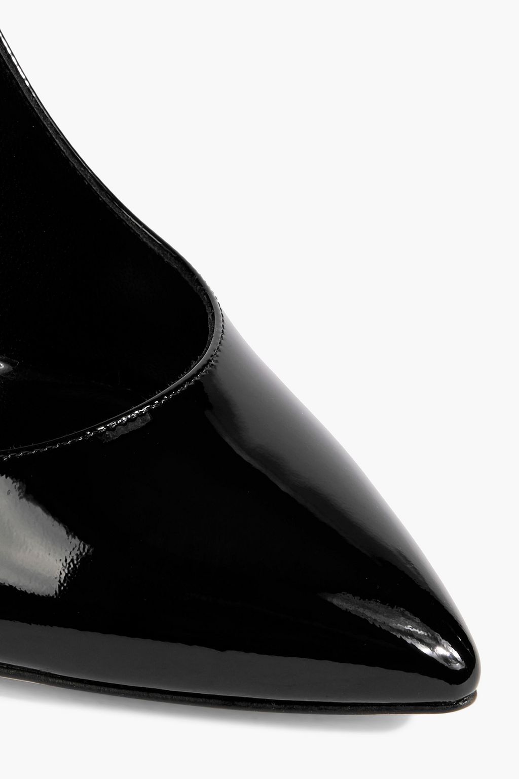 VALENTINO GARAVANI Ringstud patent-leather wedge pumps