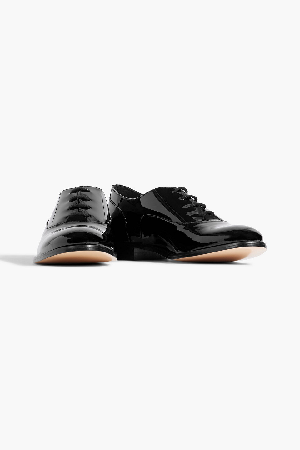 Redv Glossed-leather Brogues In Black