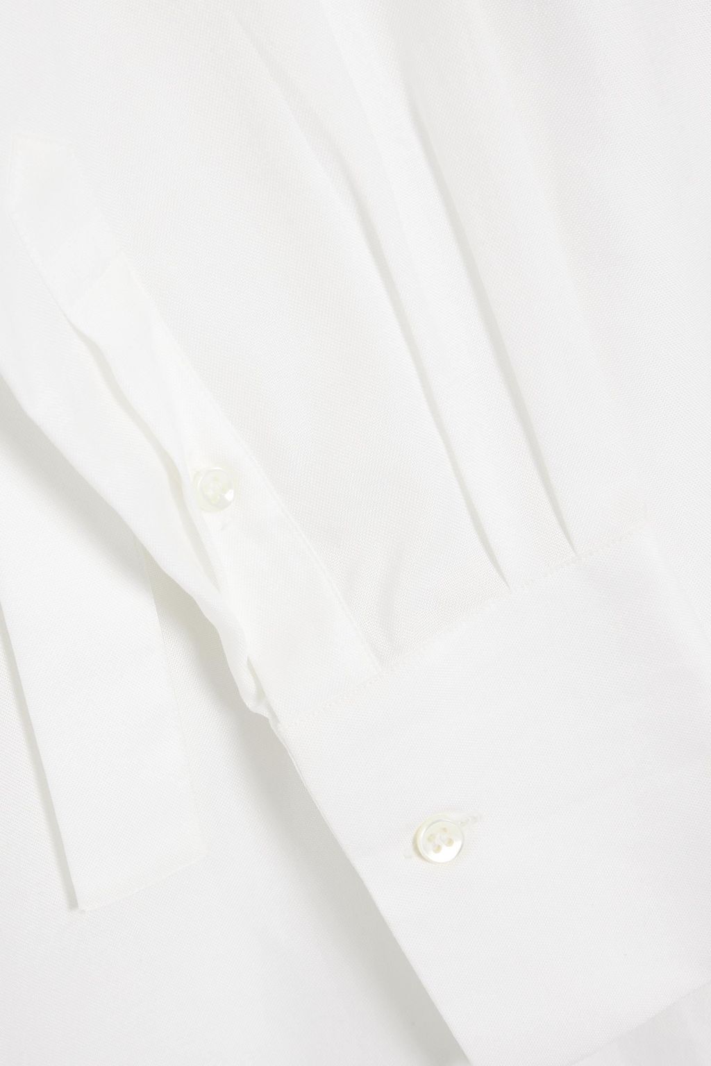 VALENTINO GARAVANI Pussy-bow cotton-poplin blouse