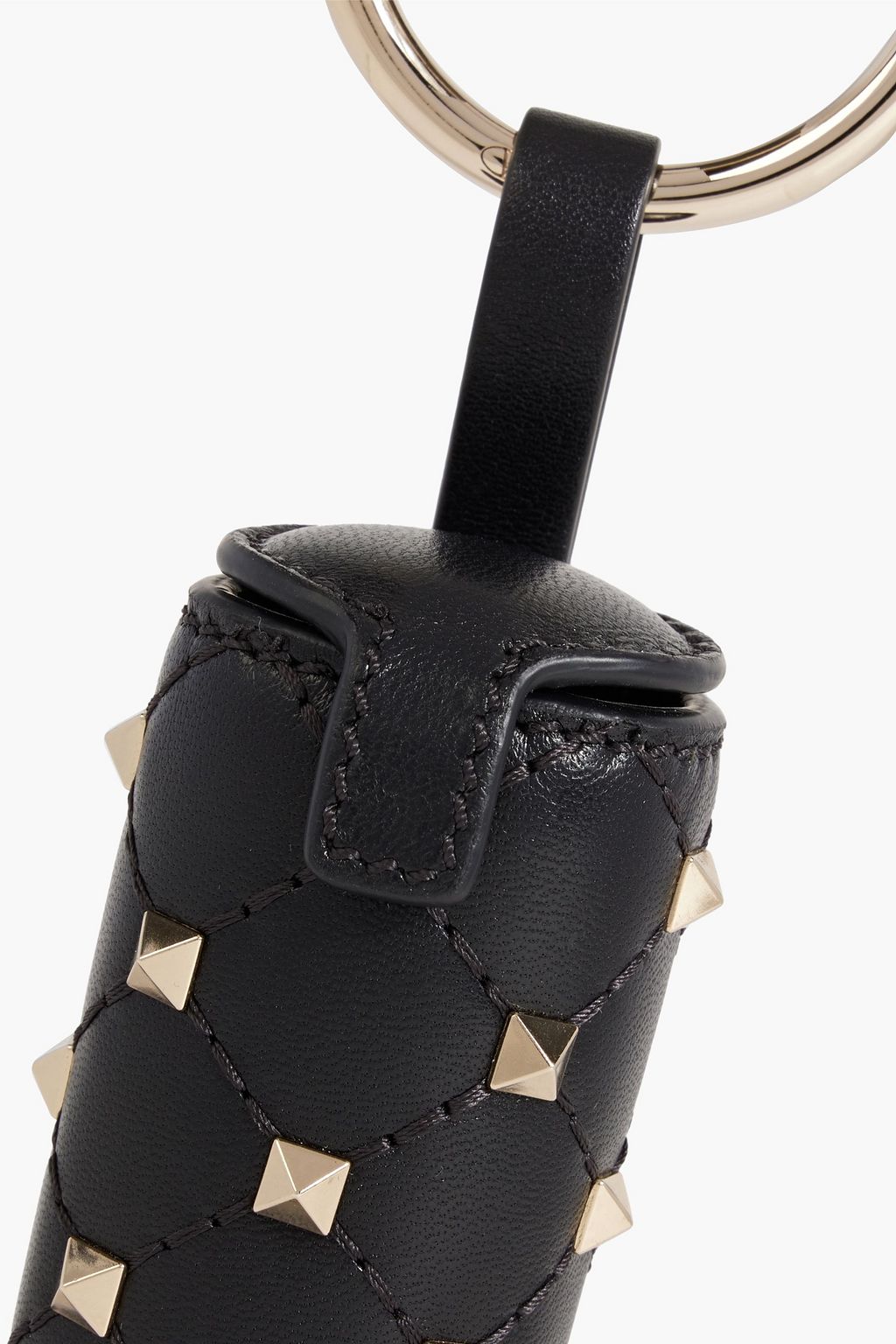 VALENTINO GARAVANI Rockstud quilted leather keychain